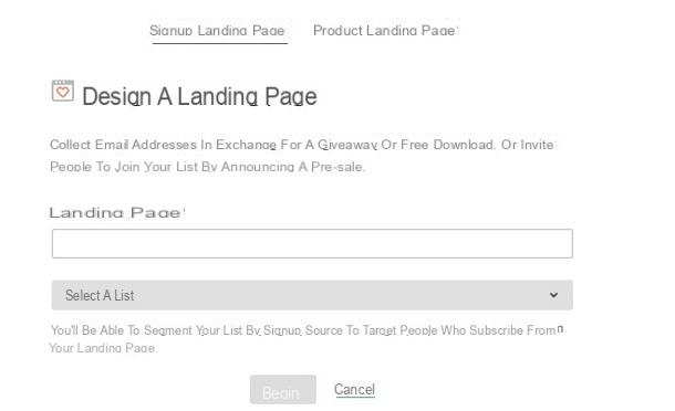 How to create a landing page