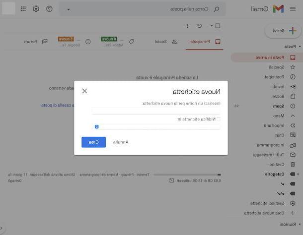 Como criar rótulos no Gmail