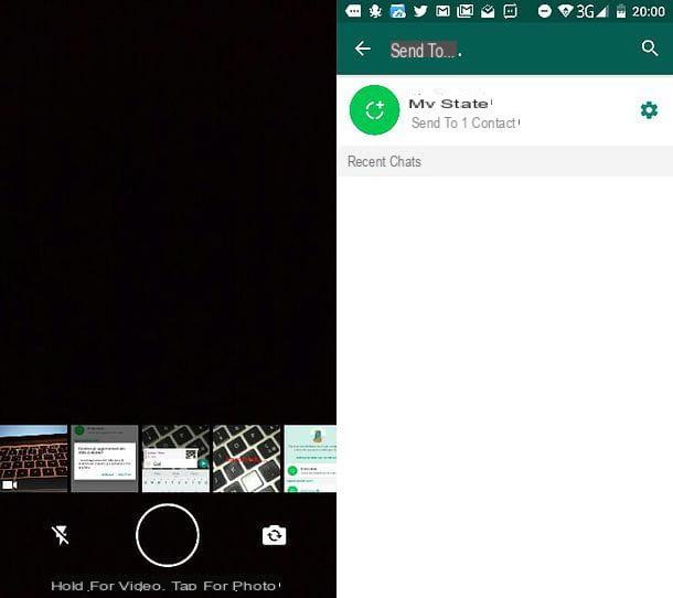 How to create a status on WhatsApp