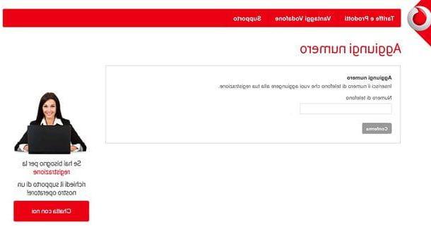 How to register on Vodafone