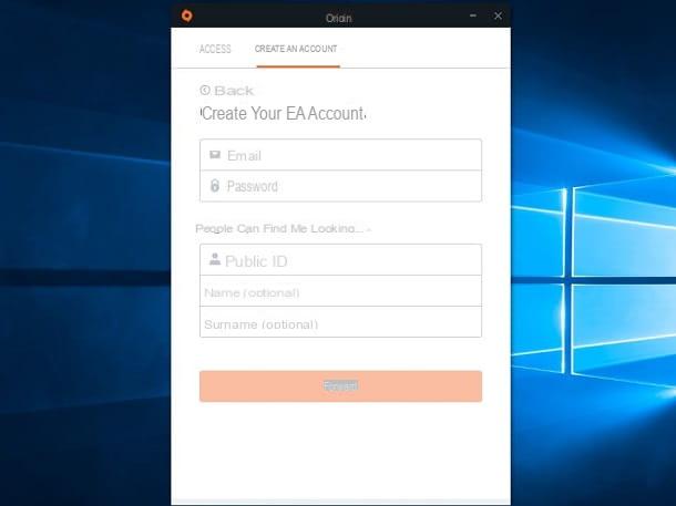 How to create an EA account