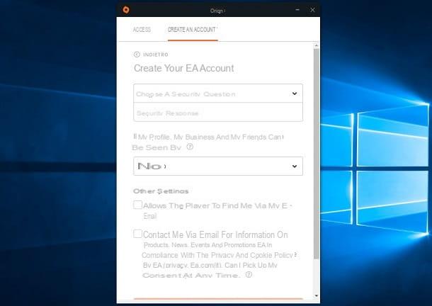 Cómo crear una cuenta EA