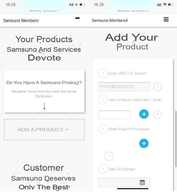 Como registrar um produto Samsung
