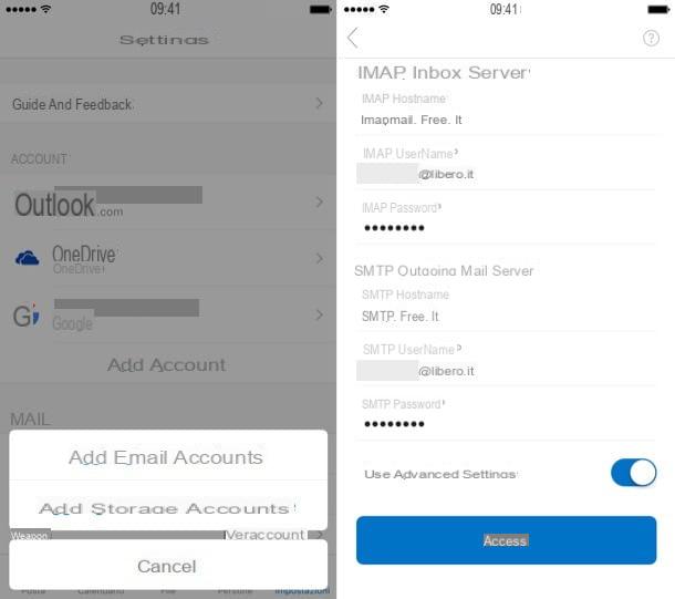 Cómo configurar el correo Libero en iPhone