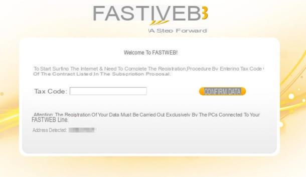How to configure Fastweb