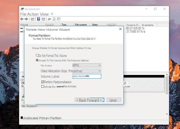 How to create a hidden partition