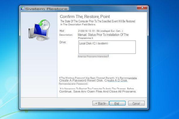 How to create Windows 7 restore point