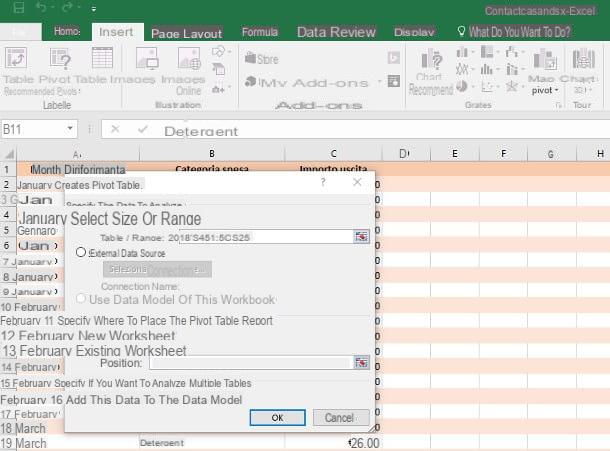 How to create a pivot table