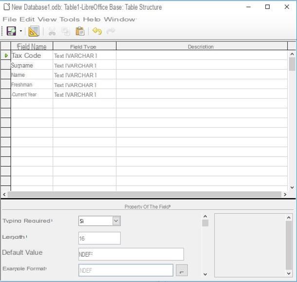 How to create a database