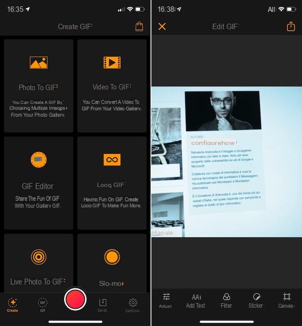 Come create GIF iPhone