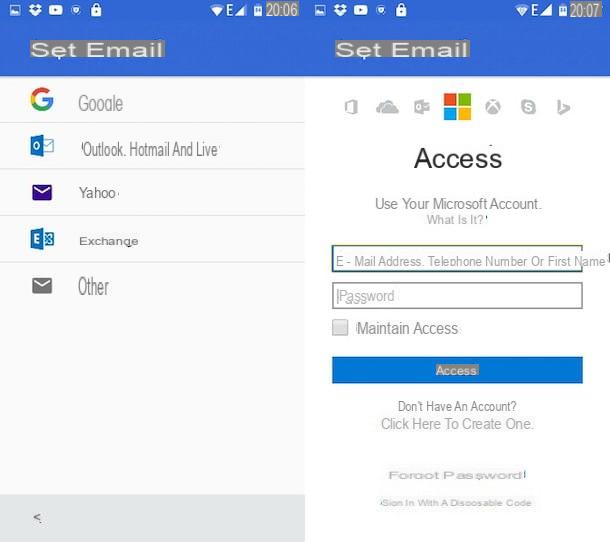 Como configurar o Hotmail no Android