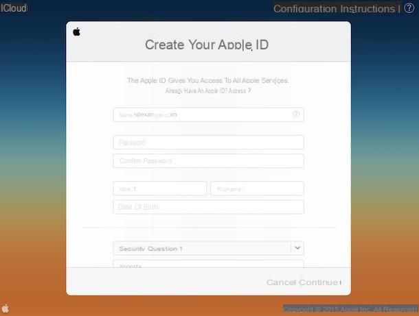 Cómo crear una cuenta de iCloud