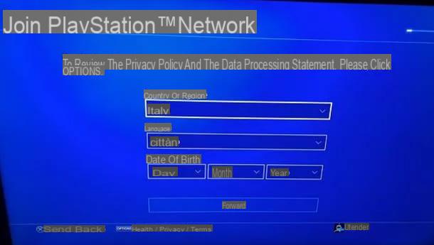 How to create PS4 accounts