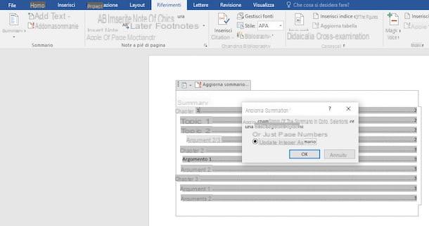 How to make table of contents in Word