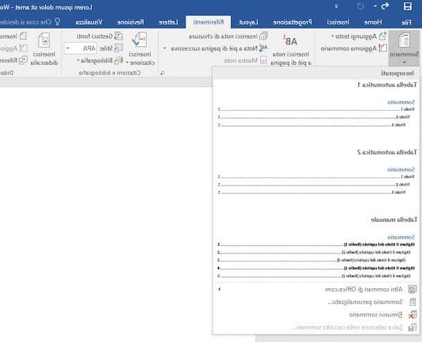 Cómo hacer tabla de contenido en Word