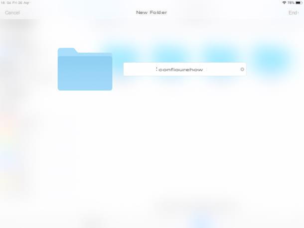 How to create folder on iPad