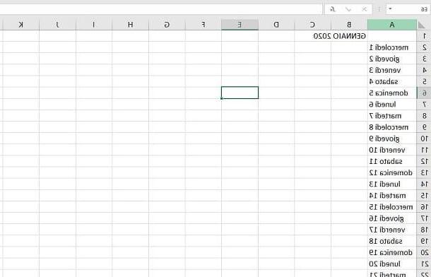 How to create a calendar in Excel