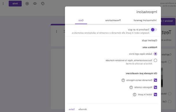 How to create a test with Google Forms