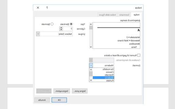 Comment créer un index Word