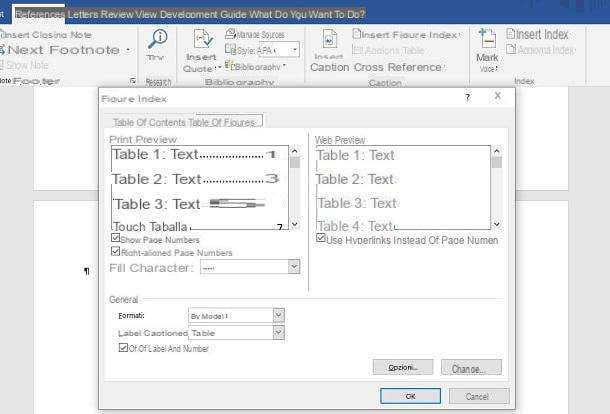 How to create Word index