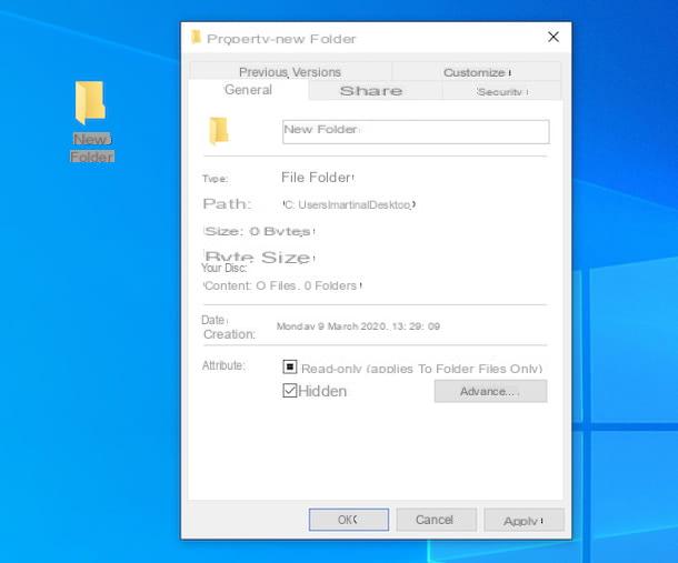 How to create a folder on the PC