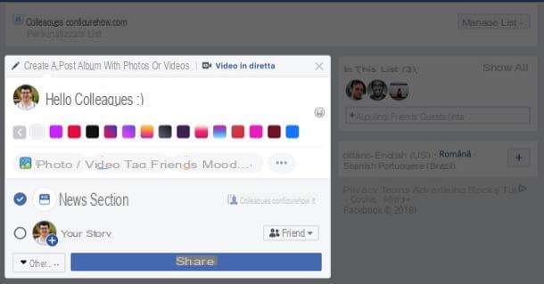 How to create Facebook friend lists