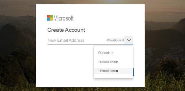 Venez créer un compte Hotmail