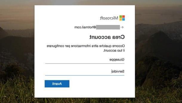 Venha criar uma conta Hotmail