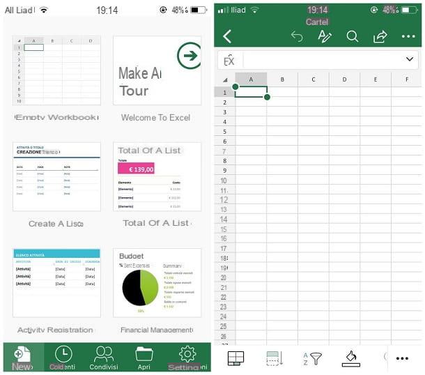 How to create an Excel sheet