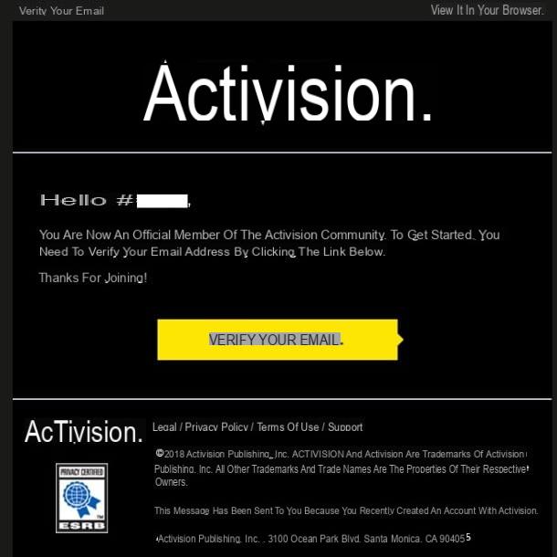 How to create an Activision account