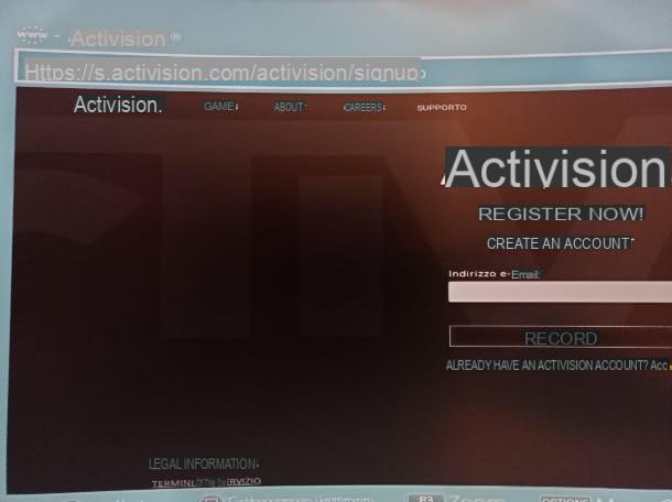 How to create an Activision account