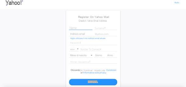 How to create Yahoo emails