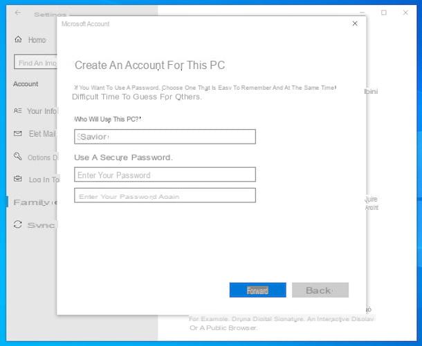 How to create a new user on Windows 10
