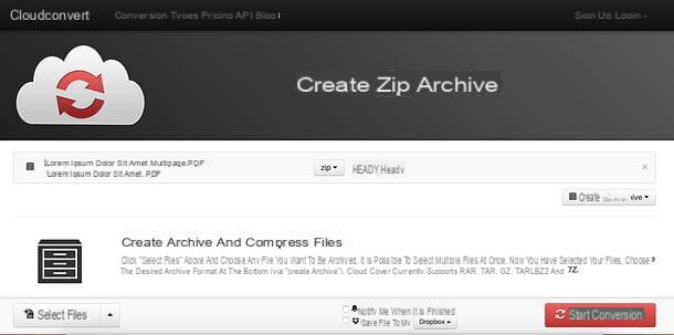 Como criar e abrir arquivos zip online