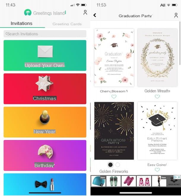 App to create invitations