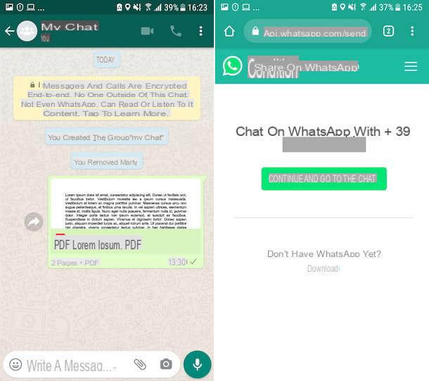 Comment créer un chat avec vous-même sur WhatsApp