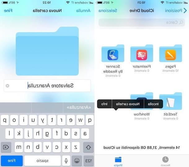 How to create iPhone folders