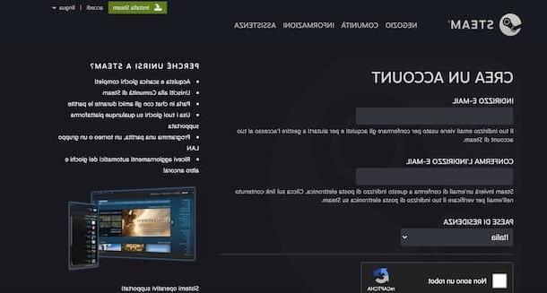 How to create a Steam account