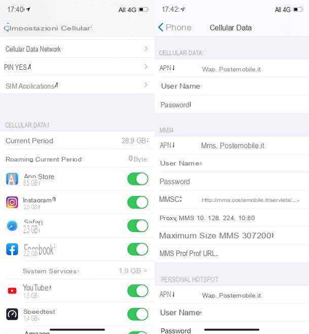 How to configure PosteMobile