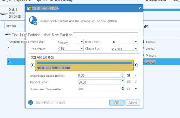 Cómo crear una partición con Windows 7