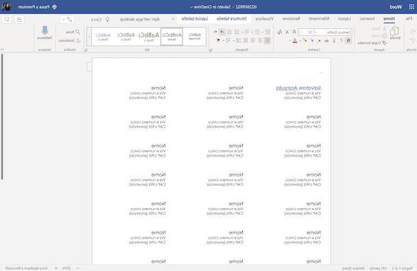 How to create labels with Word