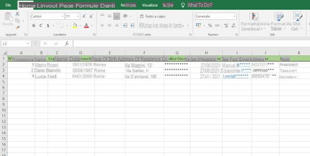 Cómo crear un registro de miembros con Excel